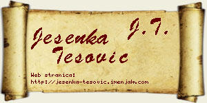 Jesenka Tešović vizit kartica